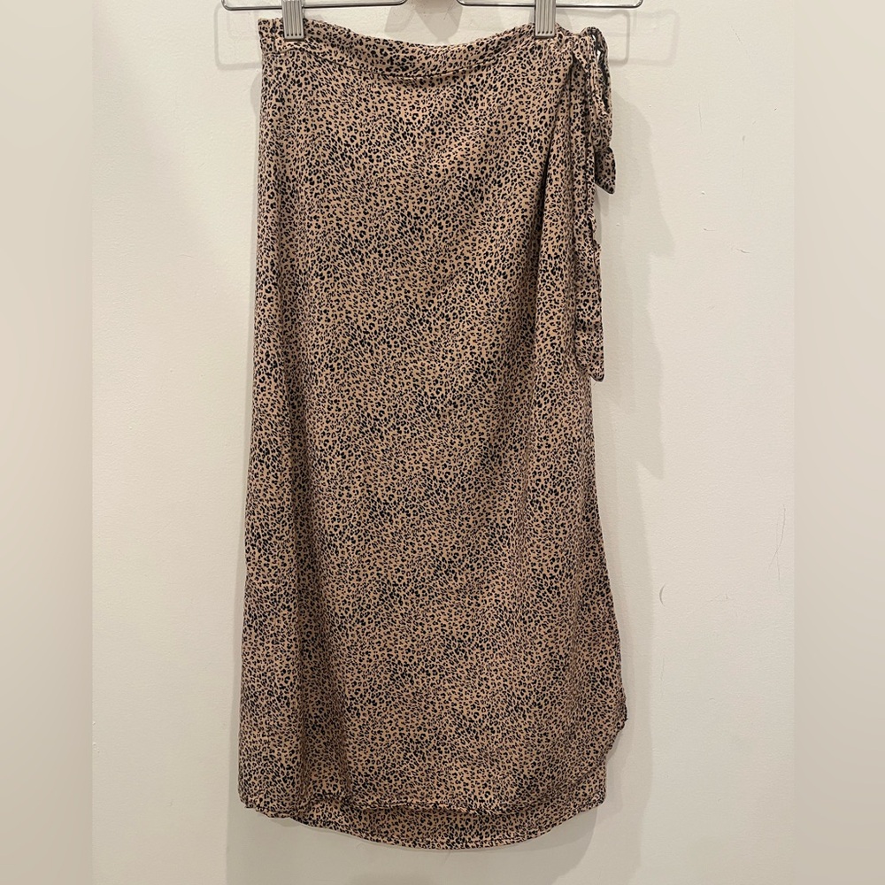 Urban Romantics Floral Tie Waist Cottagecore Wrap Skirt Women's Medium Boho Anim